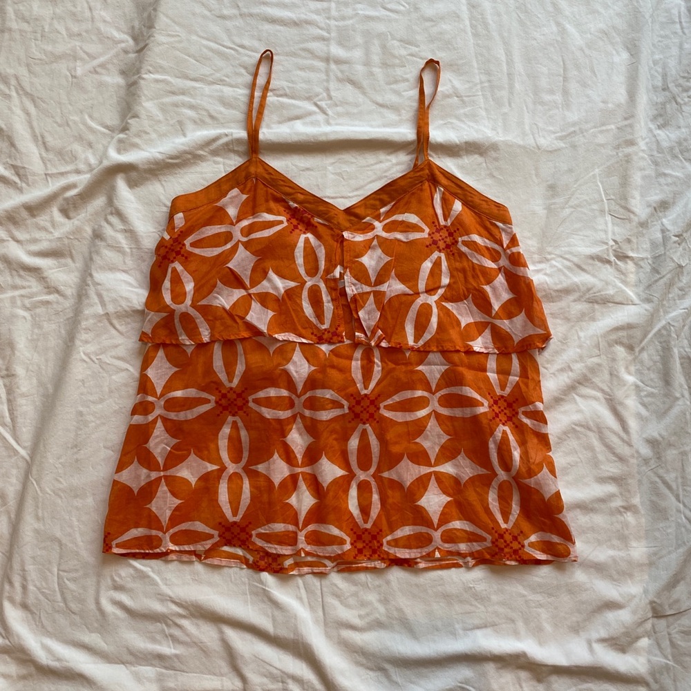 Michael stars orange print cami